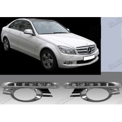 Feux diurne Led avec cercle antibrouillard ovale chromé