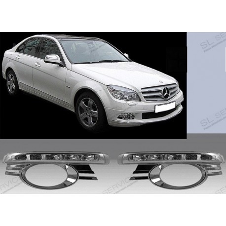 Feux diurne Led avec cercle antibrouillard ovale chromé