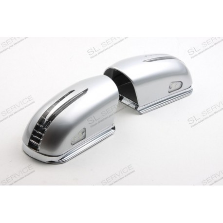 Coque de rétroviseur grise avec clignotant en LED 2006-2009