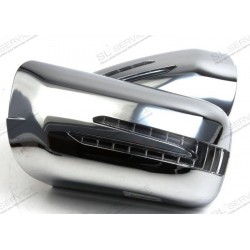 Coque de rétroviseur chromée avec clignotant en LED