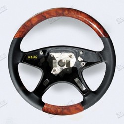 Volant airbag origine noyer/cuir noir Classe C W204 av 03/2011