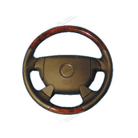 Volant airbag cuir et noyer