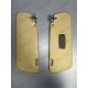 PAIRE PARE SOLEIL BEIGE APRES 1967 AVEC SUPPORTS CHROME