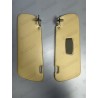 PAIRE PARE SOLEIL BEIGE APRES 1967 AVEC SUPPORTS CHROME