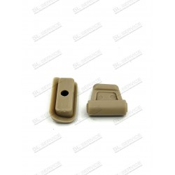 Clips et support pare soleil beige clair