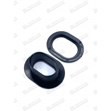 ROSETTE OVAL NOIR POUR APPUI TETE ET COLERETTE INF.