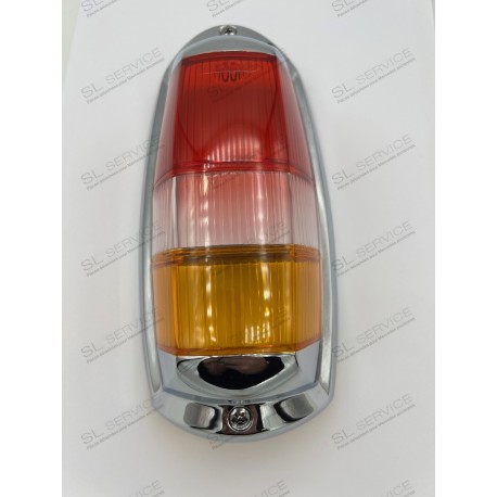 Verre de feux 190SL rouge/blanc/orange avec chome