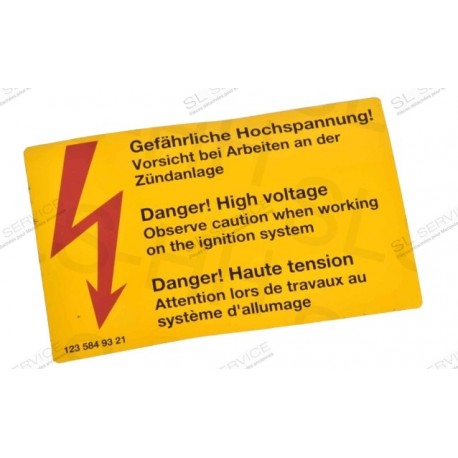 AUTOCOLLANT HAUTE TENSION D/EN/FR