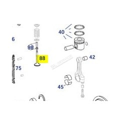Soupape échappement 300SL