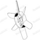 PALE DE VENTILATEUR 250-280SL W107 280SL