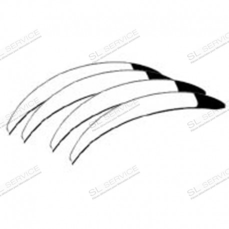 JEU 4 MOULURES AILES CHROMES LONGUES R107 AVANT 1985