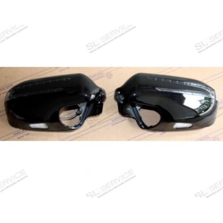 Coque de rétro noir avec clignotant à LED CLK W209
